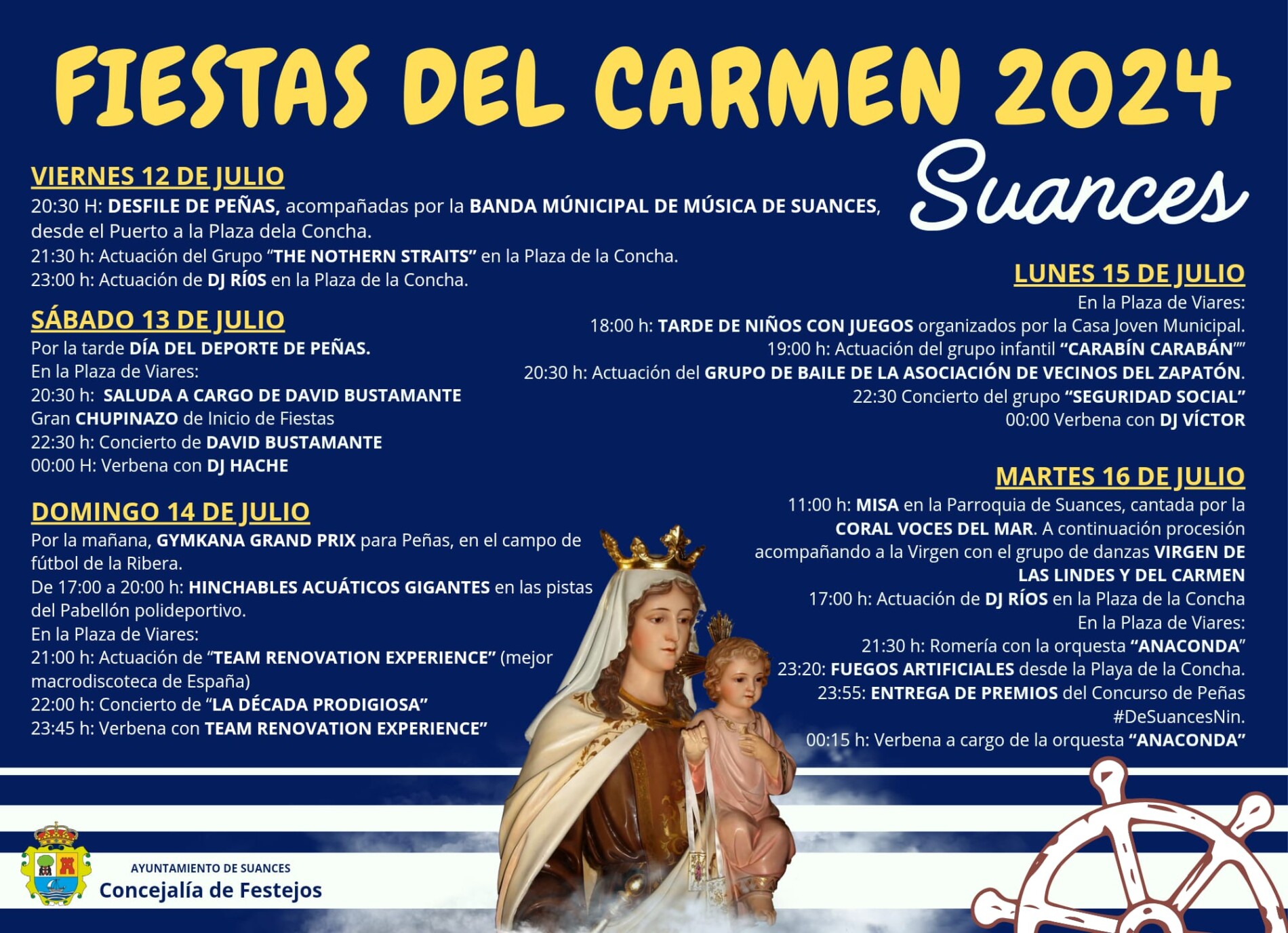 El Carmen en Suances. Julio 2024. Fiesta de Interés Turistico Regional