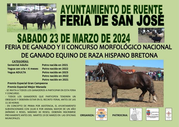 Feria de ganado San José en Ruente