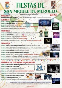 Programa de fiestas en san miguel meruelo