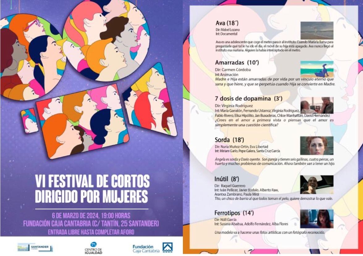 Festival de cortos de Santander con motivo del día internacional de la mujer