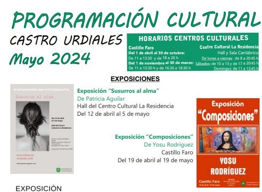 Programación Mayo 2024 cultural en Castro urdiales