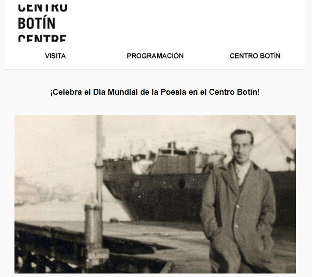 Celebra el día de la poesia Centro Botin Santander