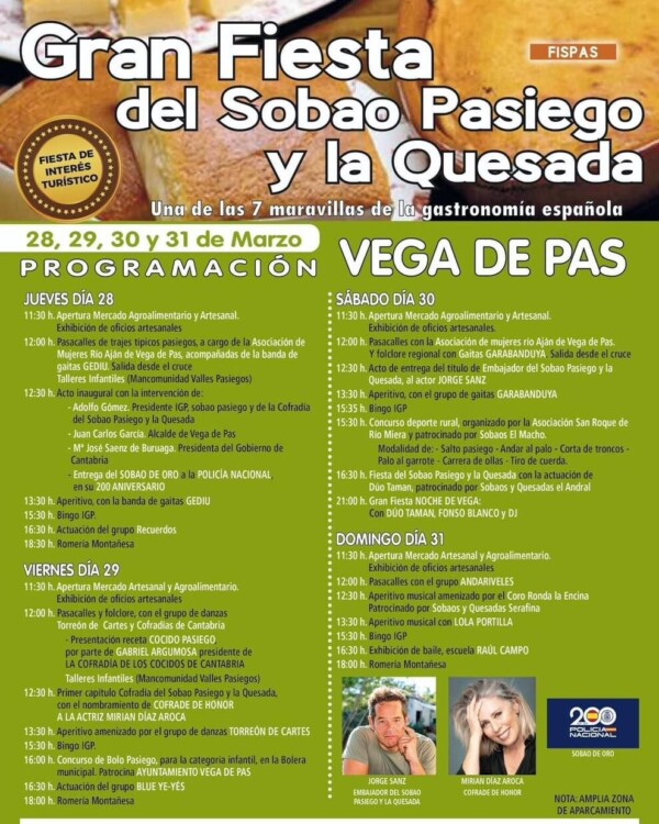 Programa fiesta del sobao y la quesada