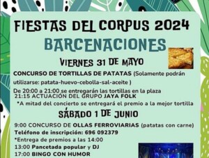 Fiestas del Corpus en Barcenaciones 2024