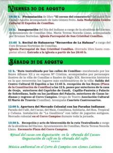 Programa dia del Indiano Comillas 1