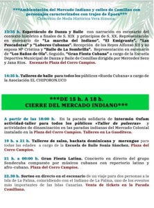 Programa dia del Indiano Comillas 2