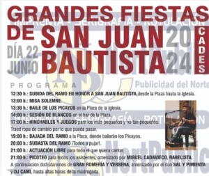 Programa fiestas san juan bautista en cades