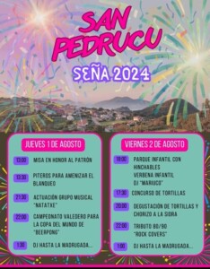 Seña Fiestas de San Pedruco Agosto 2024