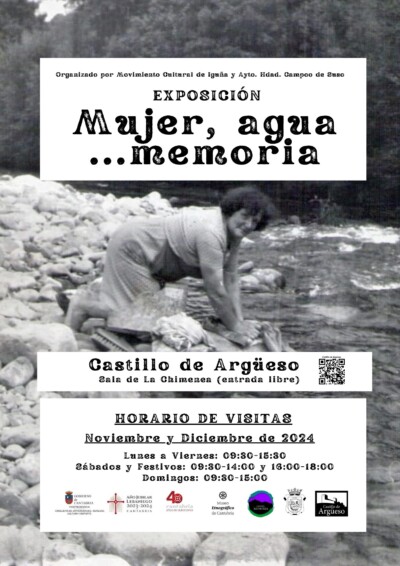 Cartel Expo Mujer Agua Memoria Castillo de Argüeso Nov Dic 2024