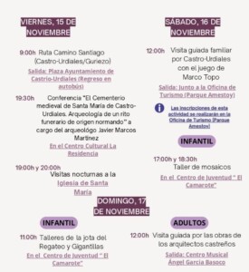 actividades del día internacional del patrimonio mundial castro