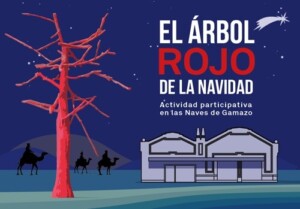 arbol rojo navidad