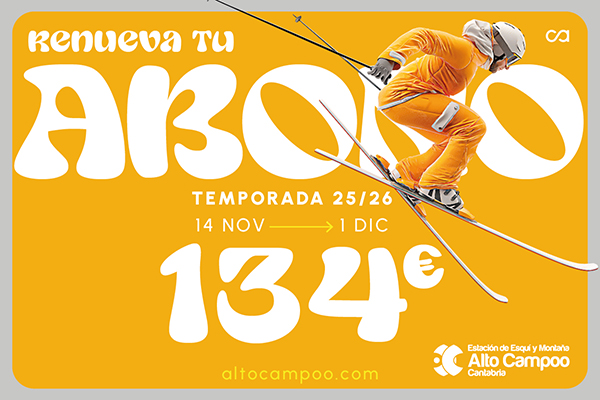 Alto Campoo lanza la campaña de renovación del forfait anual por 134 euros